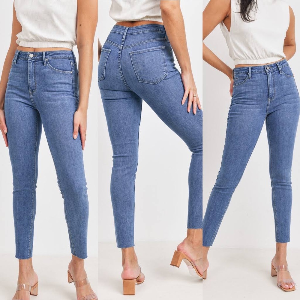 JUST BLACK DENIM high waisted skinny jeans